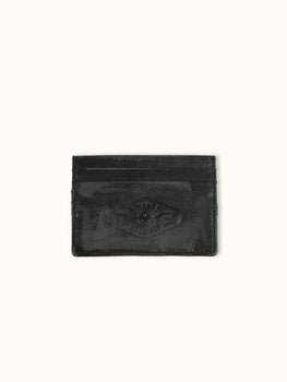 Tarjetero Atlanta de Demons & Machines, con diseño en cuero y ranuras para tarjetas, vista frontal del producto.