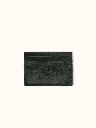 Tarjetero Atlanta de Demons & Machines, con diseño en cuero y ranuras para tarjetas, vista frontal del producto.