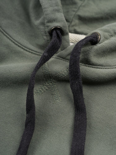 Hoodie Jackson verde - Buzo con capucha rústico algodón detalle cordones - Demons & Machines #color_verde