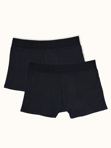 Pack de Ropa interior premium boxer medio Albany de Demons & Machines en color negro, faja de cintura ancha elastizada.
