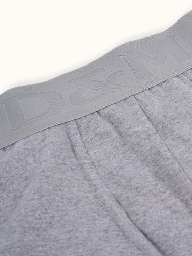Ropa interior boxer corto Kimball de la marca Demons & Machines, faja de cintura ancha elastizada. #color_gris
