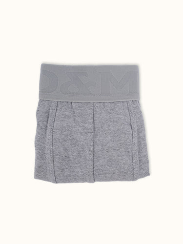 Ropa interior boxer corto Kimball de la marca Demons & Machines, faja de cintura ancha elastizada. #color_gris