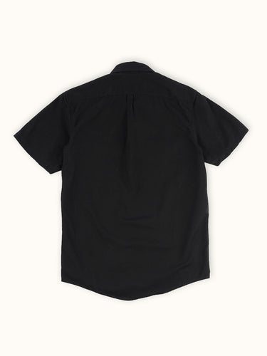 Camisa Garage Boulder negra, vista de espalda. #color_negro