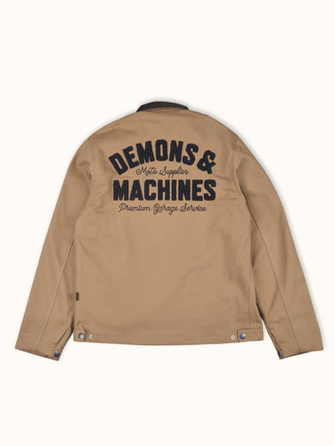 Campera worker de Demons & Machines, de corte regular e inspirada en una clásica chaqueta de trabajo. #color_camel