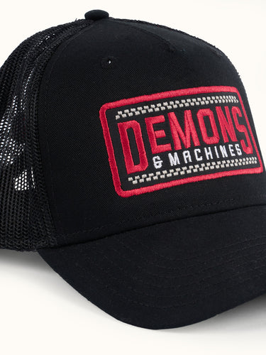 Gorra Saint Louis negro vista diagonal - Demons & Machines