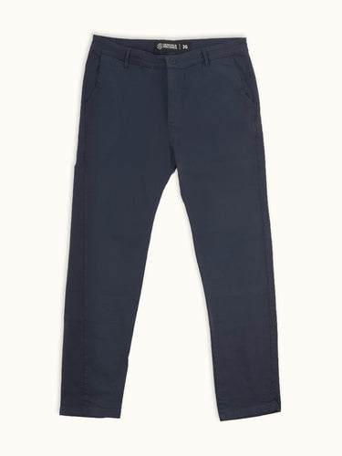 Chino Gabardina Princeton Azul - Gabardina elastizada corte recto clásico frente - Demons & Machines #color_azul