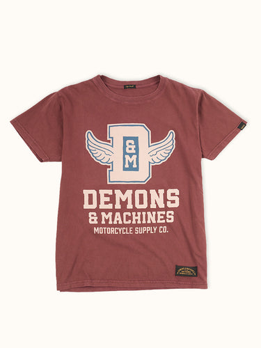 Remera de algodón Demons & Machines con diseño en frente y espalda, estilo urbano y moderno.