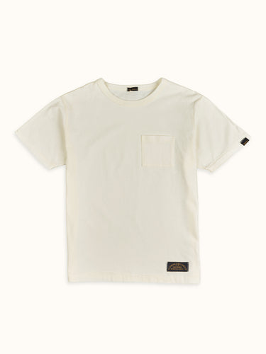 Remera DEMONS & MACHINES con bolsillo, 100% algodón pesado premium, estilo casual y moderno. #color_offwhite