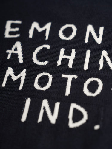 Sweater Maine negro crudo detalle frente - Demons & Machines #color_negro