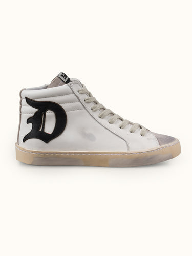 Zapatillas Denver Alta blancas de Demons & Machines, calzado deportivo con diseño moderno y cómodo. #color_blanco