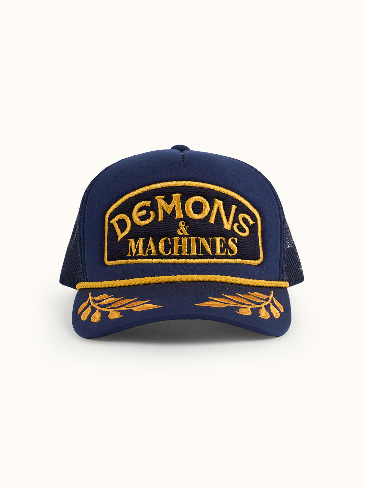 Gorra Podium II azul con laureles bordados