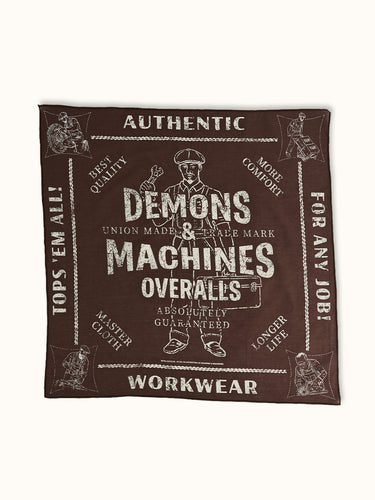 Bandana worker de la marca Demons & Machines, con diseño resistente y cómodo para uso diario. #color_marr-n