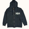 Buzo estampado Prescott de Demons & Machines, vista frontal de la campera casual para hombres. #color_negro