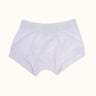 Ropa interior boxer corto Kimball de la marca Demons & Machines, faja de cintura ancha elastizada. #color_blanco
