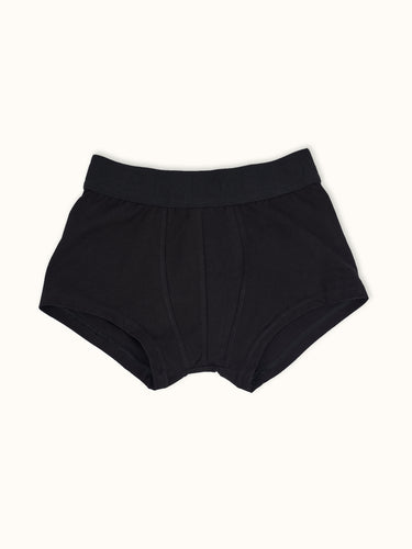 Ropa interior boxer corto Kimball de la marca Demons & Machines, faja de cintura ancha elastizada. #color_negro