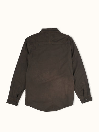 Camisa Arizona Marrón - Poplin algodón escocés engrasado slim fit  espalda - Demons & Machines