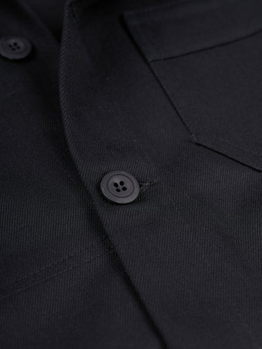 Camisaco sailor de Demons & Machines, vista frontal del camisaco con cuello y botones. #color_negro