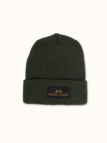 Gorro de lana táctico DEMONS & MACHINES con diseño ajustado, 100% lana premium. #color_verde