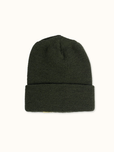 Gorro de lana táctico DEMONS & MACHINES con diseño ajustado, 100% lana premium. #color_verde