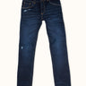 Jean de Demons & Machines de calce skinny confeccionado en denim elastizado importado de Turquía. Este fit es de tiro medio y queda entallado en piernas, acompañando el cuerpo sin pegarse excesivamente. 
