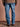 Jean de Demons & Machines de calce oversize. De tiro medio, este fit cae relajado con una apertura de pierna amplia y recta que continua regular hacia la botamanga.  Lavado stone con sobre teñido crudo logrando un tono celeste vintage, gastados localizados y roturas reparadas a mano para un auténtica apariencia vintage.