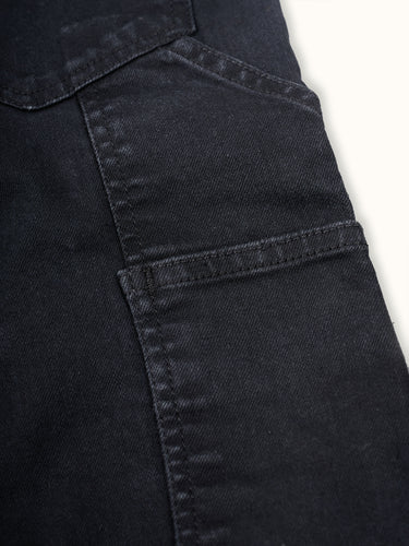Pantalón Carpintero negro bull elastizado detalle bolsillo carpintero - Demons & Machines