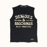 Remera sin mangas de Demons & Machines confeccionada en jersey de algodón liviano. Calce regular. Estampa al frente en técnica serigrafía con relieve pronunciado. Forma parte de nuestra cápsula Training, compuesta por prendas de uso diario pensadas especialmente para entrenar, en rústico liviano y en jersey 24/1, todo de puro algodón con un look descontracturado y en una paleta de color amplia y atemporal. #color_negro