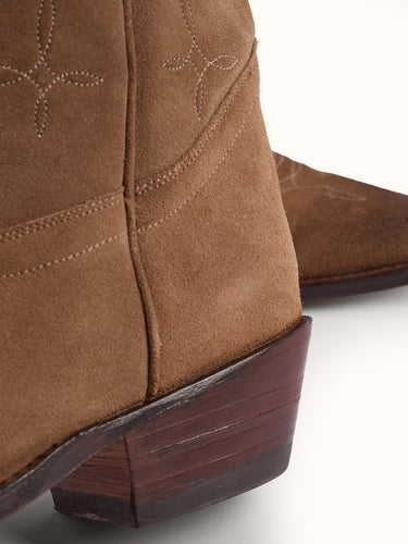 Botas texanas Dallas de Demons & Machines, calzado de cuero masculino con tacón, detalles tradicionales y diseño clásico mexicano. #color_suela