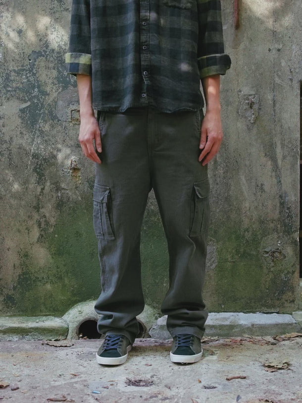 Pantalón Cargo Benson verde - Video - Demons & Machines #color_verde