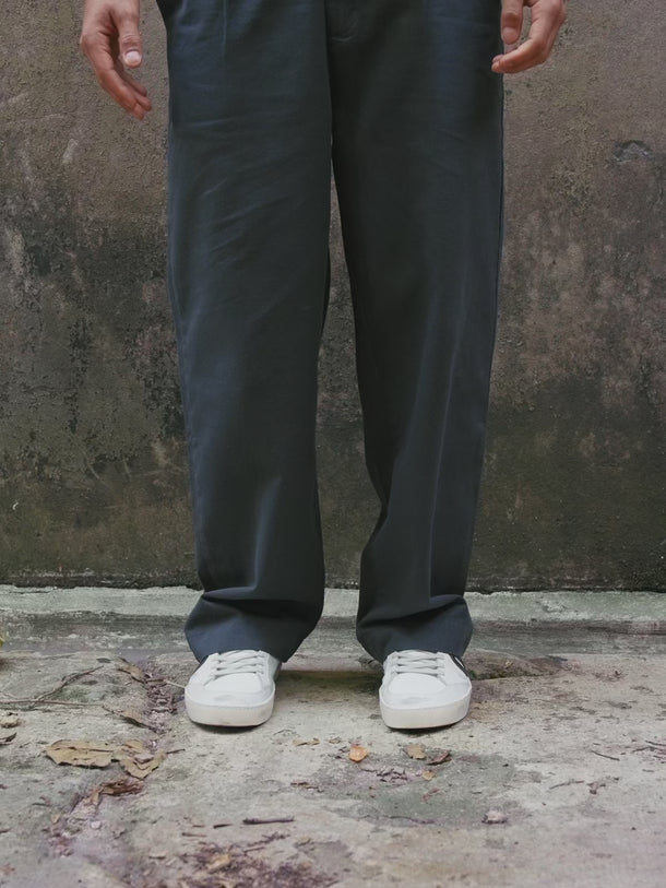 Zapatilla Denver Baja blanca cuero vacuno look completo frente - Video - Demons & Machines #color_blanco