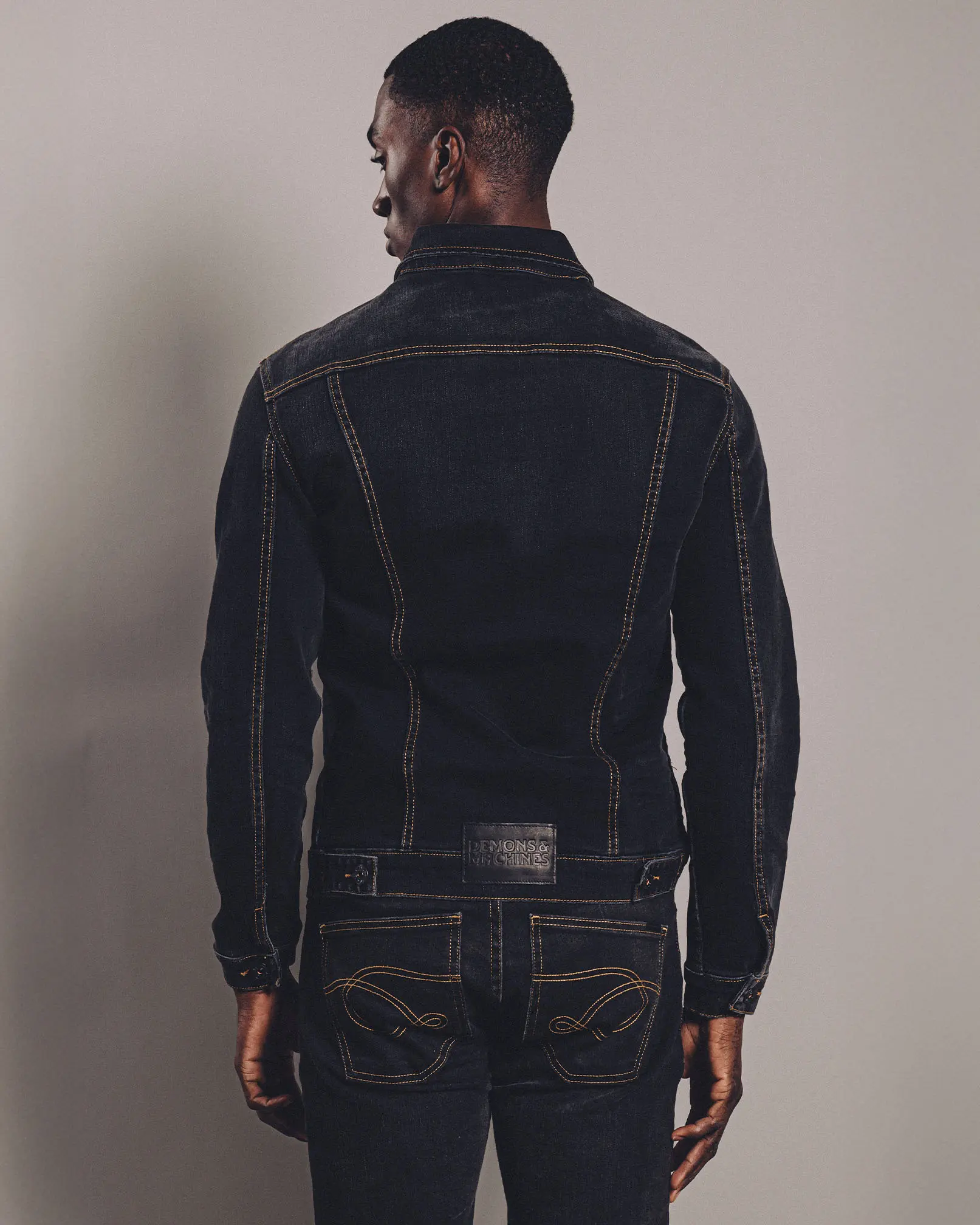 DENIM JACKET STONE BLACK